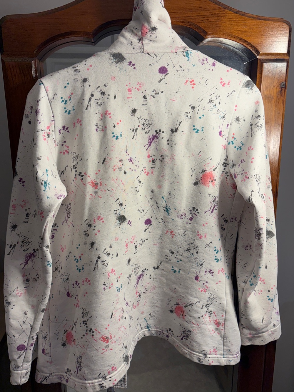 Bench Vintage Funnel Neck Paint-Splatter Lightweight Jacket in White, Pink, etc - Picture 3 of 10